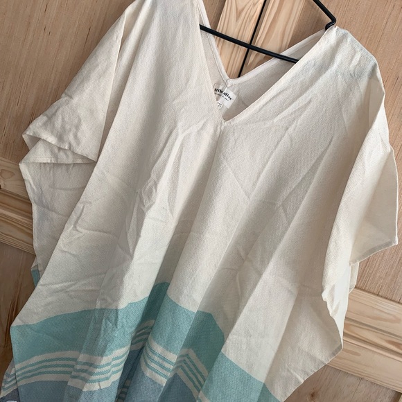 Tribe alive fringed cotton beach swim coverup size One Size - Picture 4 of 5